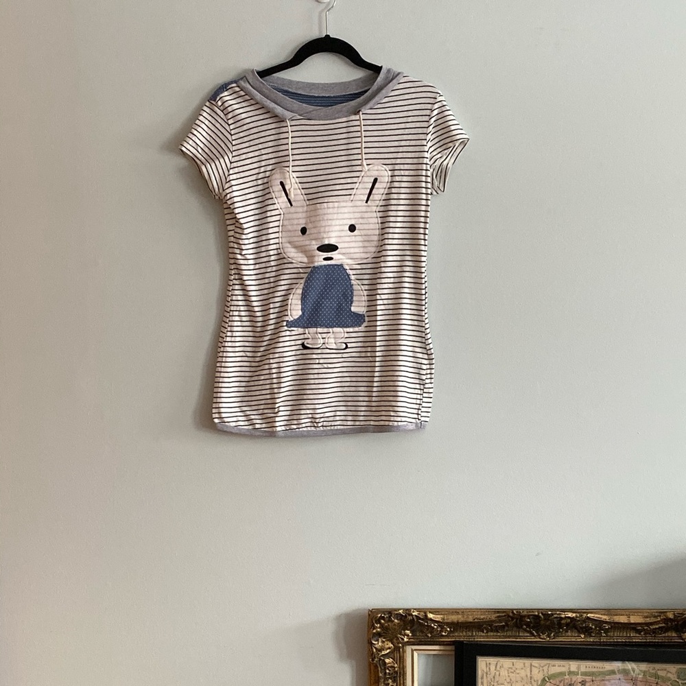Cute bunny striped tee